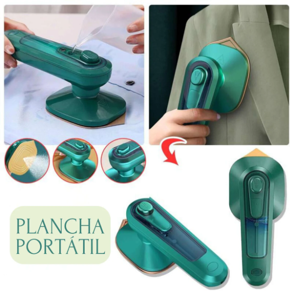 Mini Plancha Portátil A Vapor Verde